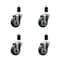 Service Caster 3.5'' SS Thermoplastic Rubber Wheel Swivel 1-1/2'' Expanding Stem Caster Set, 4PK SCC-SSEX20S3514-TPRB-112-4 - alternate 1
